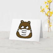 Groundhog in Gesichtsmaske Karte (Gelbe Blume)