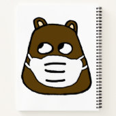 Groundhog in Gesichtsmaske Notizblock (Rückseite)