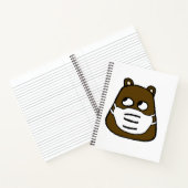 Groundhog in Gesichtsmaske Notizblock (Innenseite)