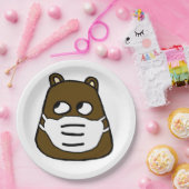 Groundhog in Gesichtsmaske Pappteller (Party)