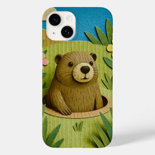 Groundhog in seinem Burggrab, Kartonart Case-Mate iPhone Hülle (Rückseite)