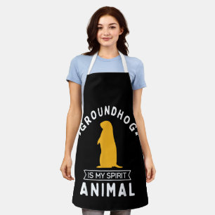 Groundhog ist mein Spirit Animal Funny Woodchuck Schürze