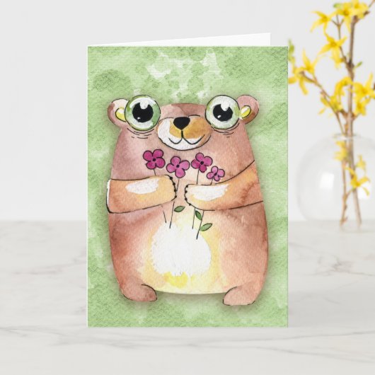 Groundhog  karte (Gelbe Blume)