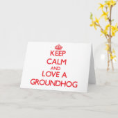 Groundhog Karte (Gelbe Blume)