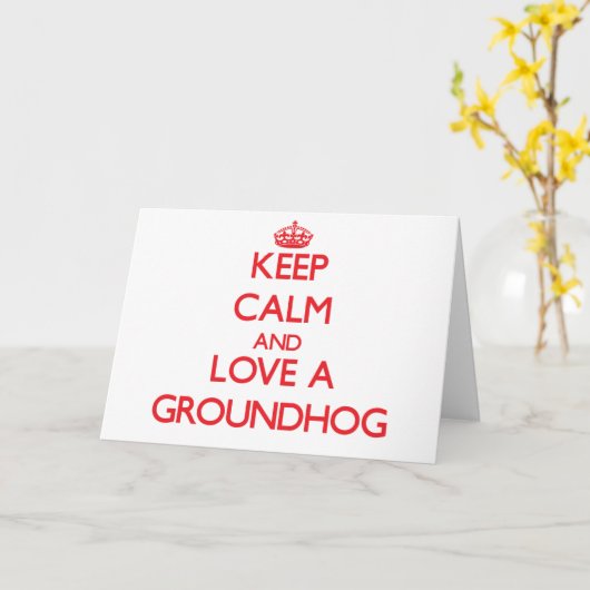 Groundhog Karte (Gelbe Blume)