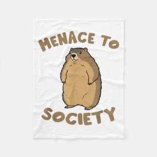 Groundhog Lover Wildlife Animal Groundhog Menace T Fleecedecke