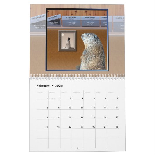 Groundhog Moments 2017 12-monatiger Kalender (Feb 2026)