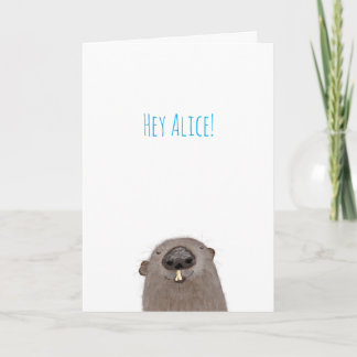 Groundhog personalisiert denken Sie an Ihre Karte