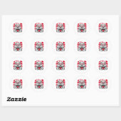 Groundhog Red Heart Shape Valentinstag Runder Aufkleber (Blatt)