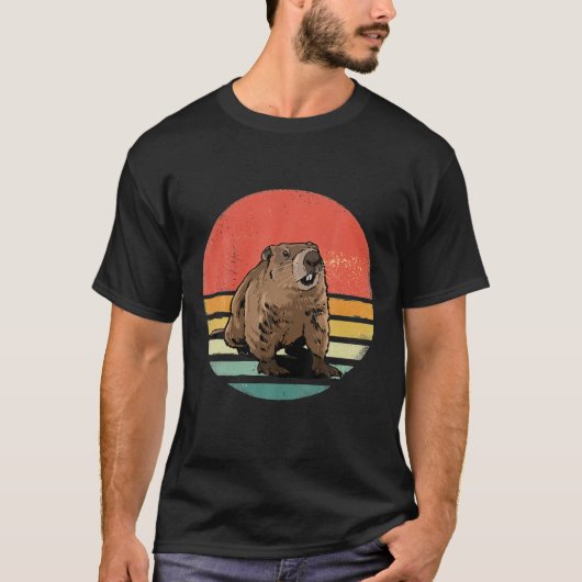 Groundhog Retro - Funny Woodchuck Groundhog Day T-Shirt (Vorderseite)