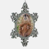 Groundhog Schneeflocken Zinn-Ornament (Links)