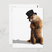 Groundhog Seeing Shadow Postkarte (Vorne/Hinten)