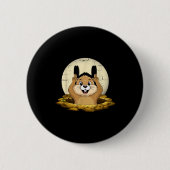 Groundhog Shadow Funny Puppet Happy Groundhog Day Button (Vorderseite)