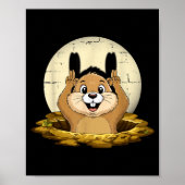 Groundhog Shadow Funny Puppet Happy Groundhog Day  Poster (Vorne)