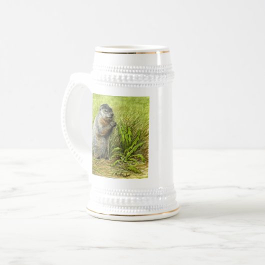 Groundhog Stein Bierglas (Vorderseite Links)