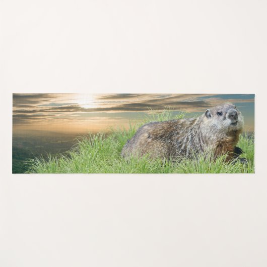 Groundhog Sunrise Yoga Mat Yogamatte (Vorderseite (Horizontal))