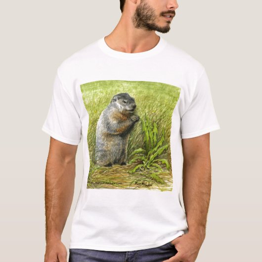 Groundhog T - Shirt (nahe hohe Ansicht) (Vorderseite)