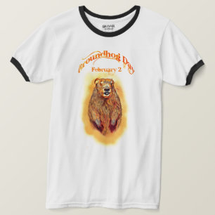 Groundhog Tagc$funt-Shirt mit dem Zeichnen von T-Shirt