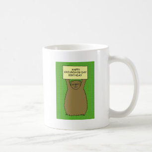 Groundhog Tagesgeburtstags-Cartoon Kaffeetasse