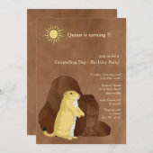 Groundhog Tagesgeburtstags-Party Einladung (Vorne/Hinten)