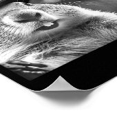 Groundhog Taking Selfie With Bigfoot Funny Groundh Poster (Ecke)