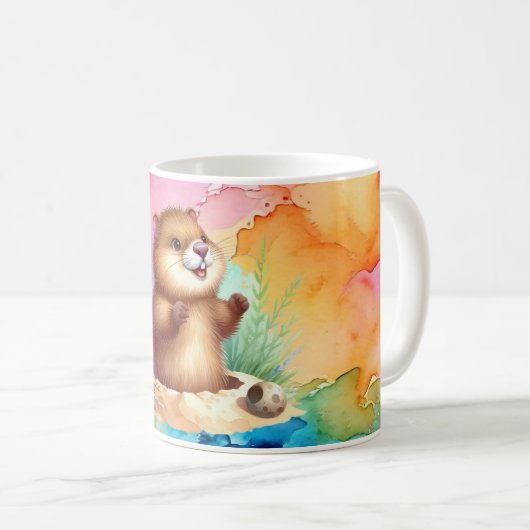Groundhog Themed Coffee Tasse (VorderseiteRechts)