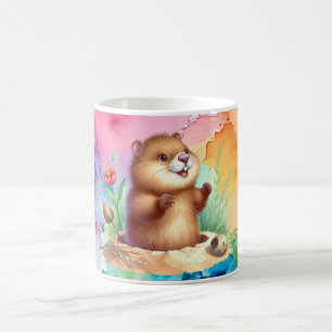 Groundhog Themed Coffee Tasse