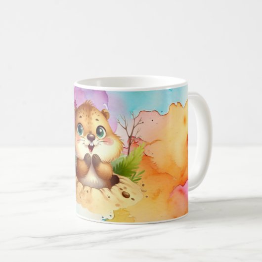 Groundhog Themed Coffee Tasse (VorderseiteRechts)