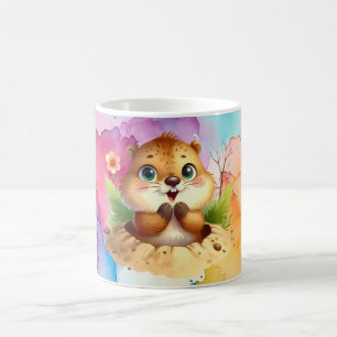 Groundhog Themed Coffee Tasse