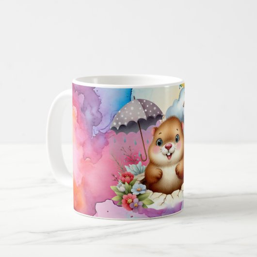 Groundhog Themed Coffee Tasse (Vorderseite Links)