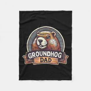 Groundhog-Vater-Shirt Groundhog-Liebhaber Groundho Fleecedecke