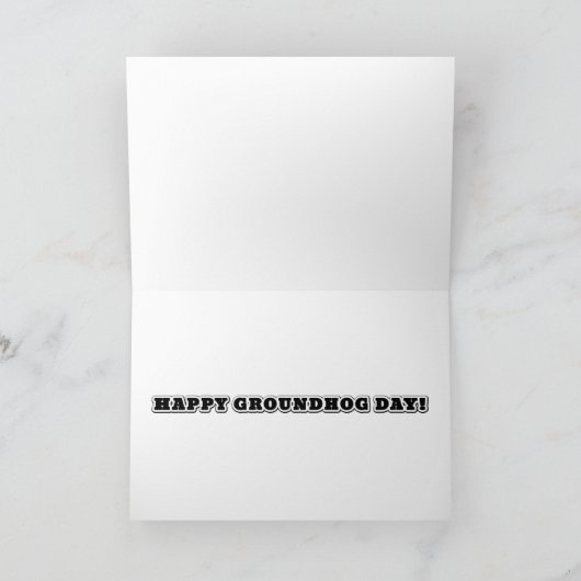 Groundhog verkleidet karte (Innenseite)
