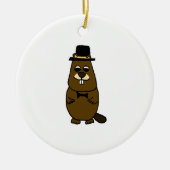 Groundhog verkleidet keramik ornament (Vorne)