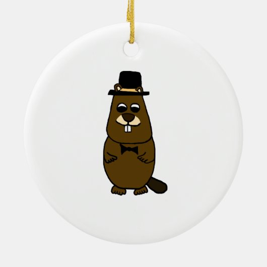 Groundhog verkleidet keramik ornament (Hinten)