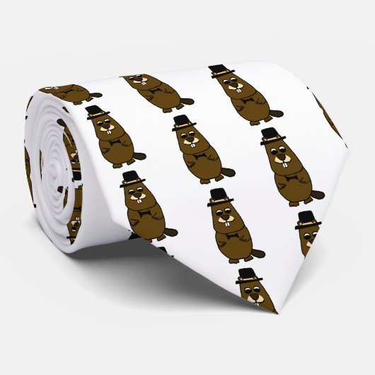 Groundhog verkleidet krawatte (Gerollt)