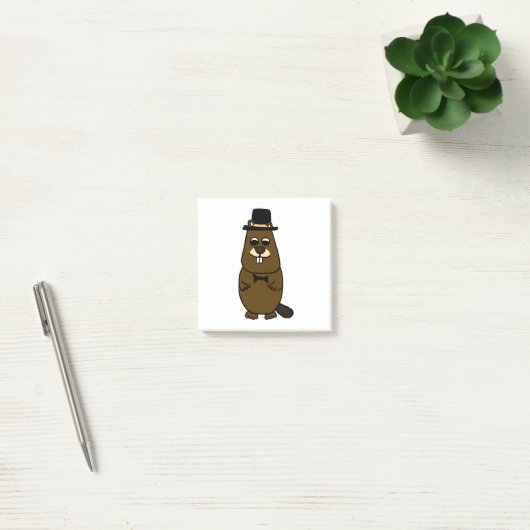 Groundhog verkleidet post-it klebezettel (Büro)