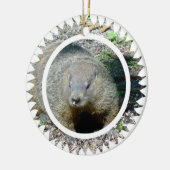 Groundhog Verzierung Keramik Ornament (Links)