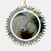 Groundhog Verzierung Keramik Ornament (Hinten)