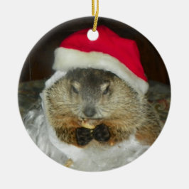 Groundhog/Waldmurmeltier-Clara-Verzierung Keramik Ornament