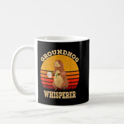 Groundhog Whisperer Funny Ground Hog Day 2020 Happ Kaffeetasse (Links)