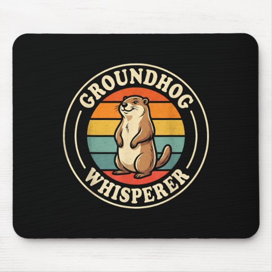 Groundhog-Whisperer-Team Schatten Cool Ground Hog Mousepad (Vorne)