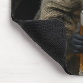 Groundhog With Mug of Beer Mousepad (Ecke)