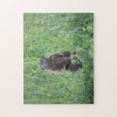 Groundhog Woodchuck Stehend in Grass Puzzle (Vertikal)