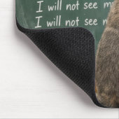 Groundhog Writing Lines on a Green Chalkboard Mousepad (Ecke)