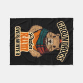 Groundhogs Prefer Rum Over Winter  Fleecedecke (Vorderseite (Horizontal))