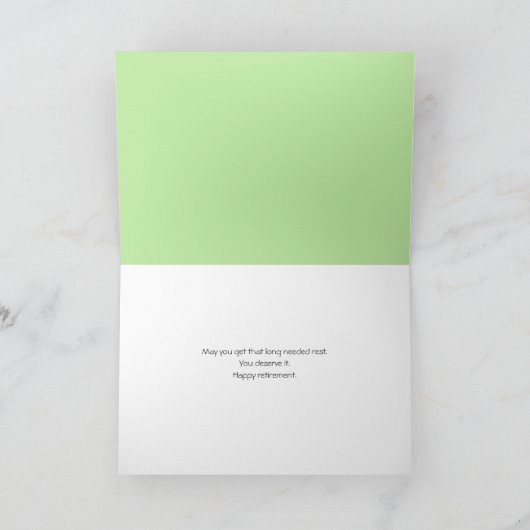 Groundhogs Rule Retirement Card Karte (Innenseite)