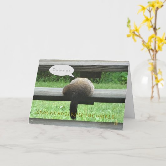 Groundhogs Rule Retirement Card Karte (Gelbe Blume)