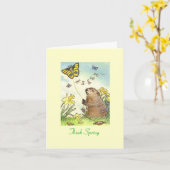 Groundhogs Tageskarte Karte (Gelbe Blume)