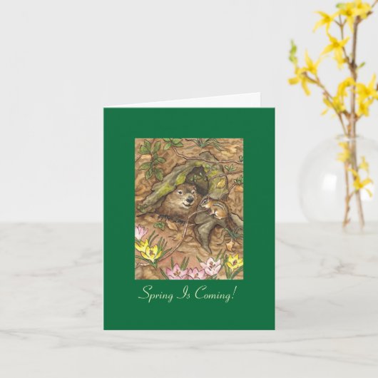 Groundhogs Tageskarte Karte (Gelbe Blume)