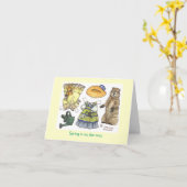 Groundhogs Tagespapier-Puppenkarte Karte (Gelbe Blume)